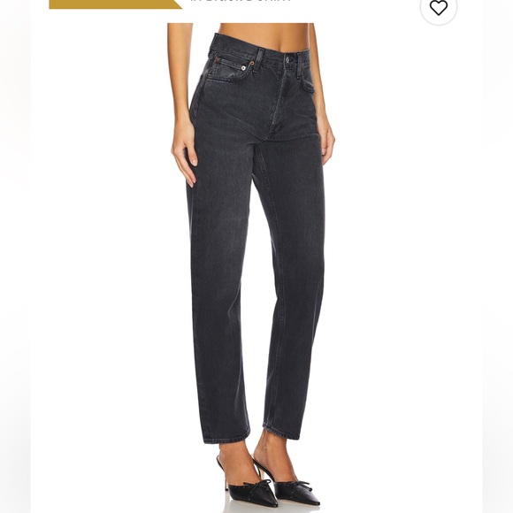 Agolde Charcoal Denim Pants - Picture 1 of 7